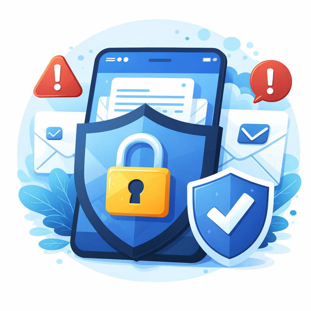 Illustration représentant comment sécuriser son adresse email sur une messagerie numérique