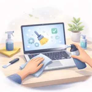 Illustration représentant comment nettoyer son ordinateur sans risque de suppression critique