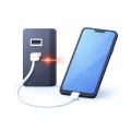 Illustration minimaliste représentant les dangers des bornes USB avec un câble USB et un symbole de protection.