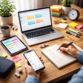 Illustration représentant l’organisation du travail avec des outils gratuits pour organiser son travail