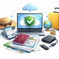 Illustration montrant comment sauvegarder ses documents importants avant un départ
